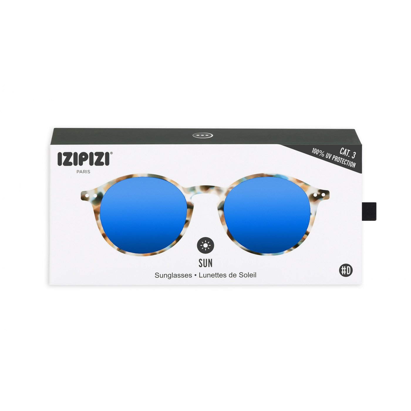 IZIPIZI LetmeSee #D Blue Tortoise Soft Blue Mirror Lenses +0,00 [Mirrored lenses] Sunglass