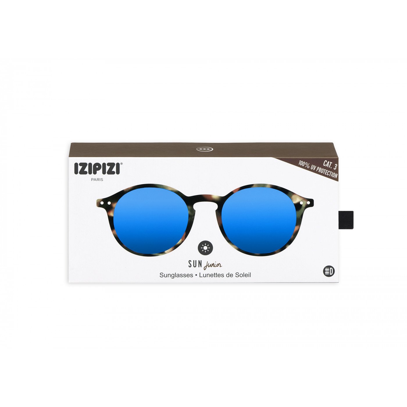 IZIPIZI Junior LetmeSee #D Tortoise Soft Blue Mirror Lenses +0,00 [Mirrored lenses] Sunglass