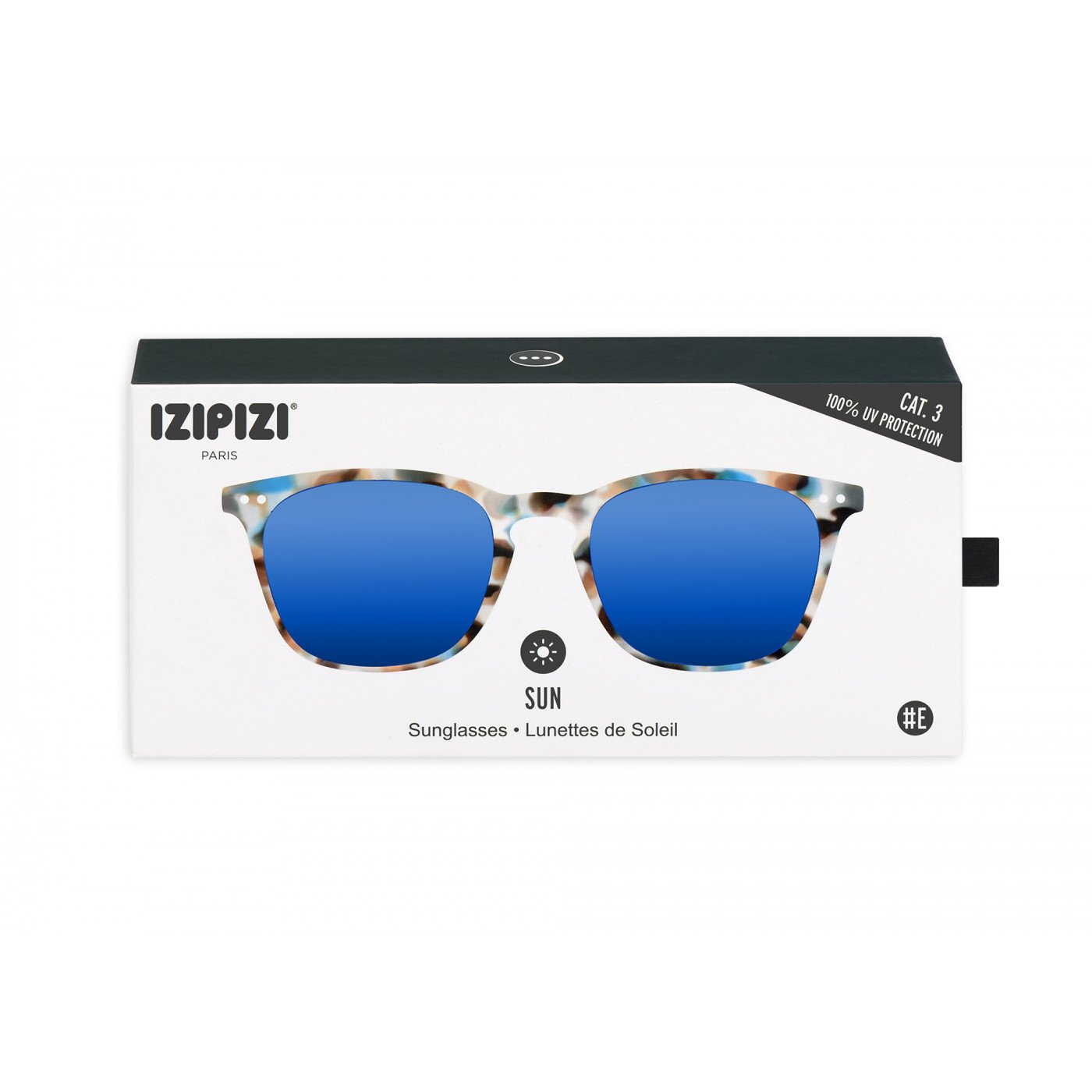 IZIPIZI LetmeSee #E Blue Tortoise Soft Blue Mirror Lenses +0,00 [Mirrored lenses] Sunglass