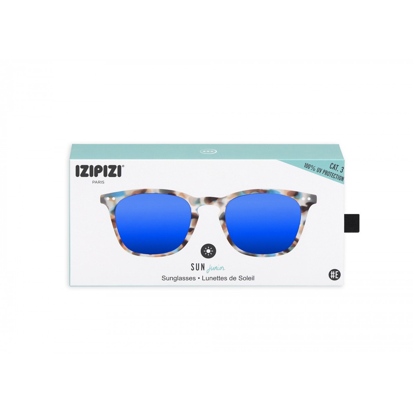 IZIPIZI Junior LetmeSee #E Blue Tortoise Soft Blue Mirror Lenses +0,00 [Mirrored lenses] Sunglass