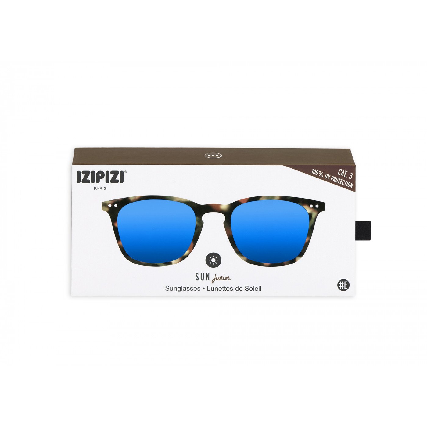 IZIPIZI Junior LetmeSee #E Tortoise Soft Blue Mirror Lenses +0,00 [Mirrored lenses] Sunglass